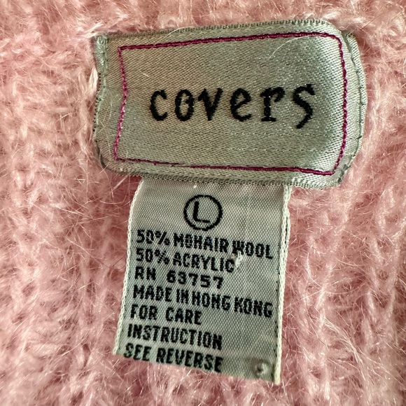 50%Mohair Vintage 1960s Covers super fuzzy feminine retro sweater .Size L - Picture 8 of 11